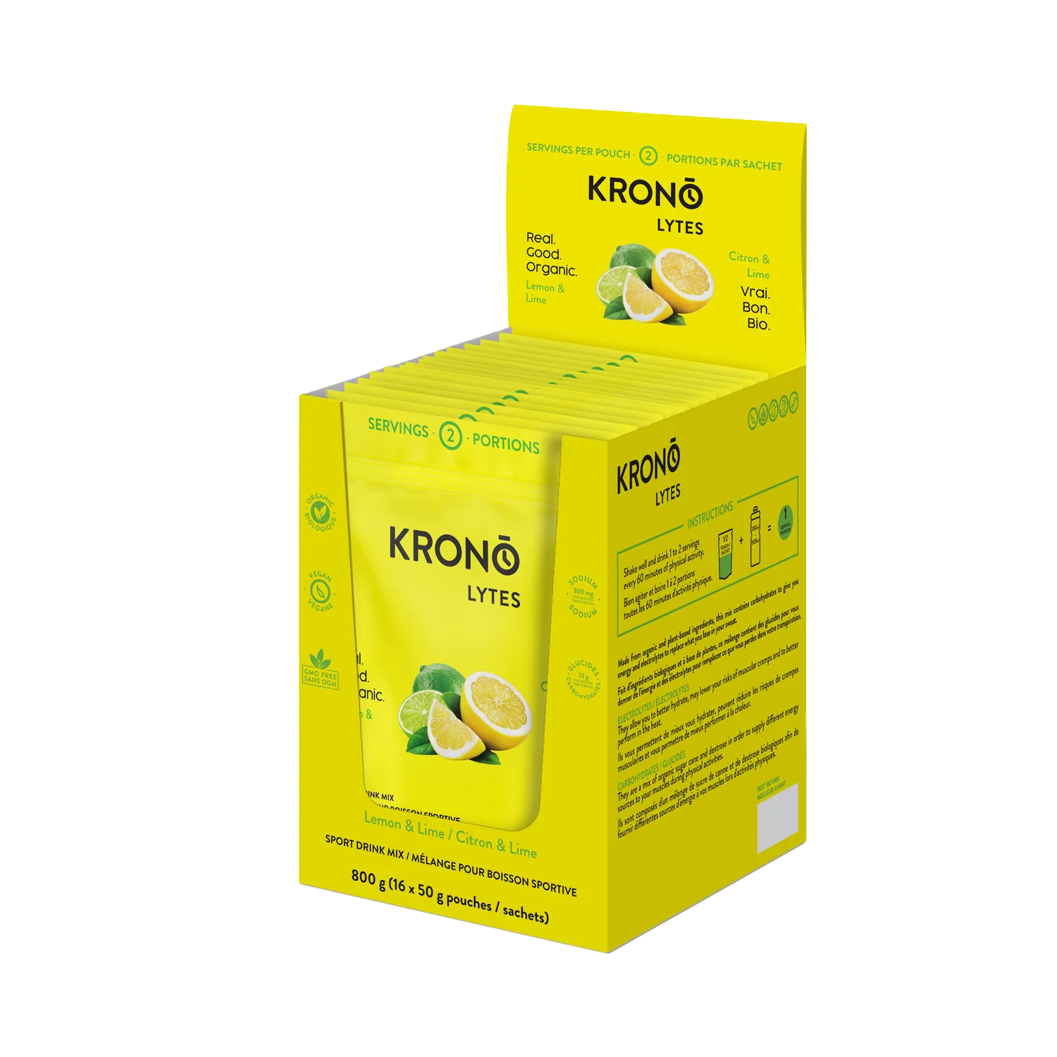 Krono Lyte Citron et Lime (Sachet de 50G)