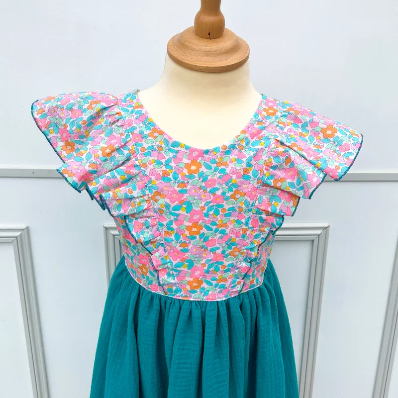 Robe Alba Liberty Betsy berry delight et gaze vert émeraude – Image 5