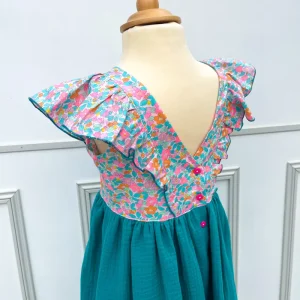 Robe Alba Liberty Betsy berry delight et gaze vert émeraude