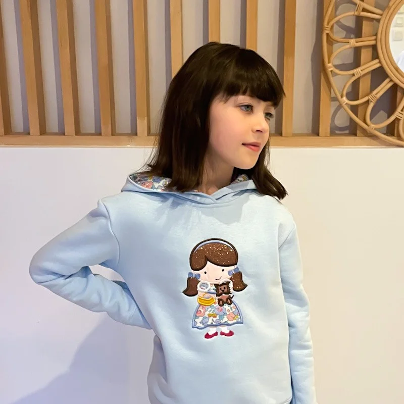 Sweat à capuche mixte brodé molleton Liberty Exclu USA/Japon – Image 3