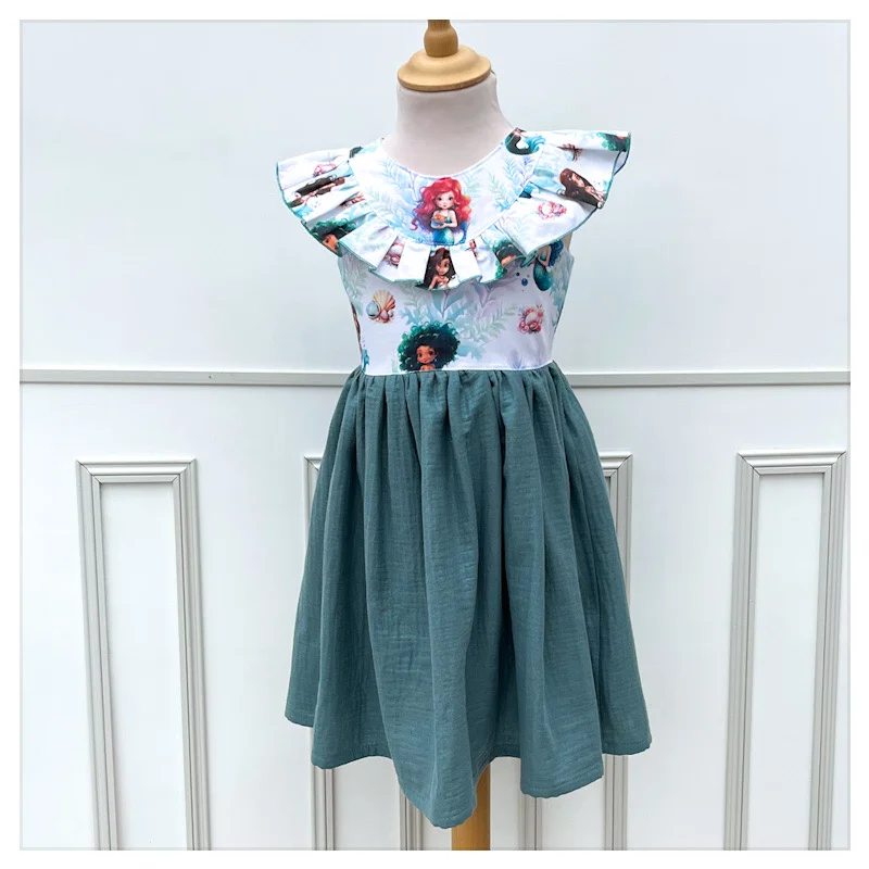 Robe Clarisse Sirène et gaze océan pailletée