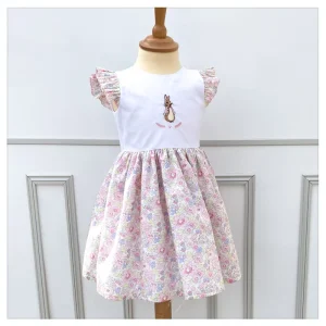 Robe Romy liberty Betsy dragée broderie Pierre Lapin