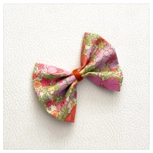 Barrette nœud Liberty Meadow song azalée