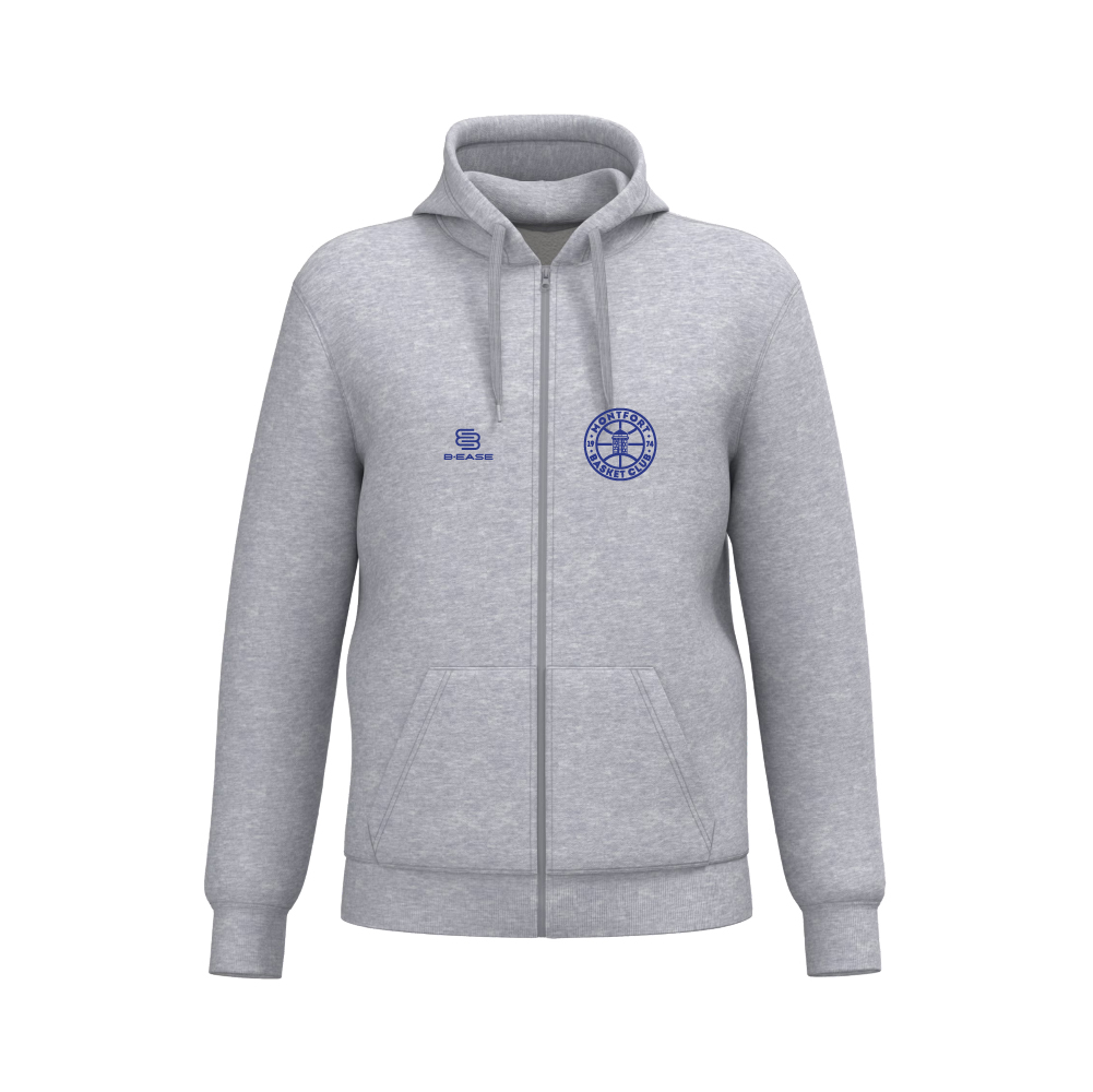 Sweat zippé à capuche Montfort – Gris