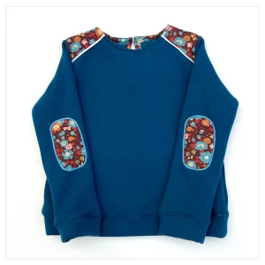 Sweat molletonné pétrole et Liberty Betsy Mahoganny