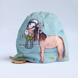 Bonnet réversible poney 6-9 mois