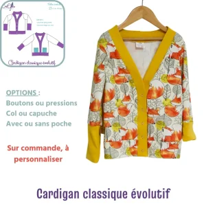 Cardigan évolutif à personnaliser
