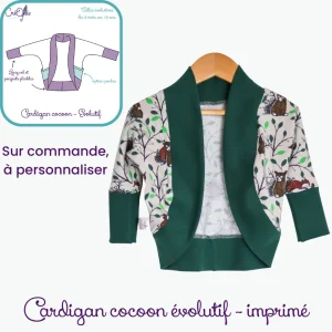 Cardigan évolutif cocoon à personnaliser