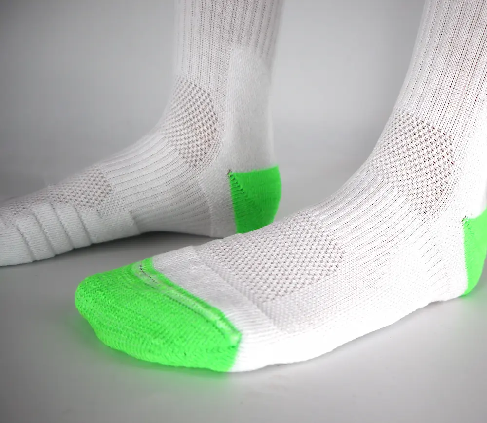 Chaussettes UP TIME – Blanc/Vert – Image 3