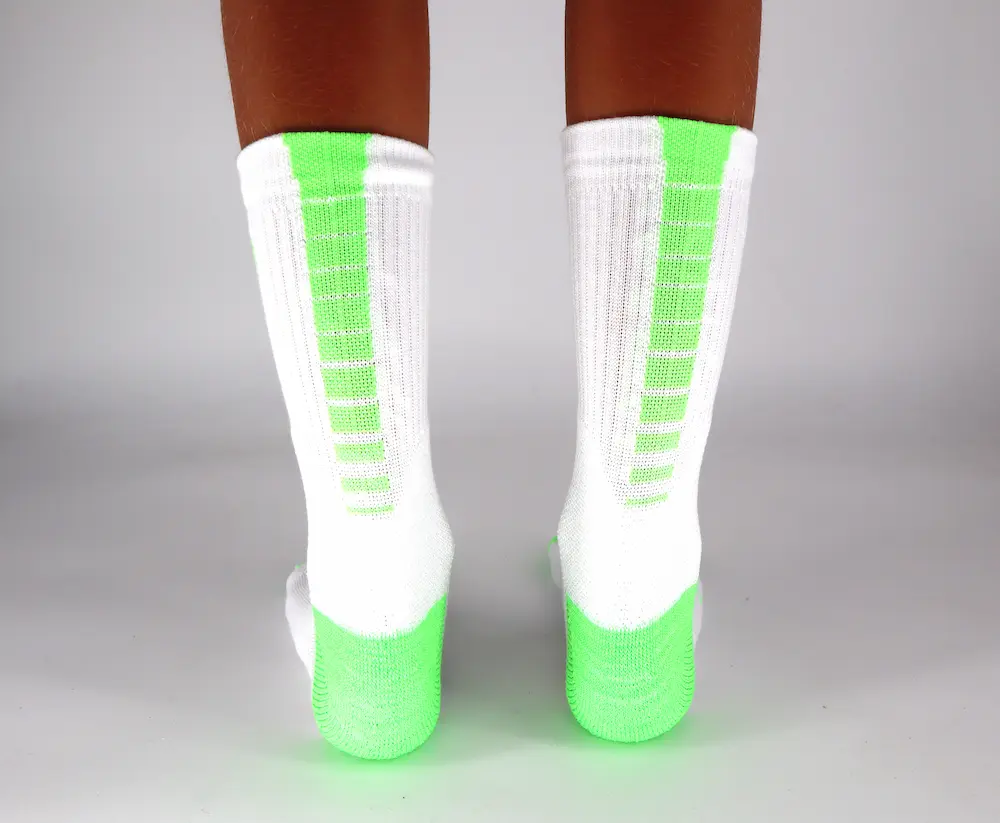 Chaussettes UP TIME – Blanc/Vert – Image 6