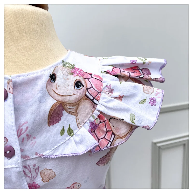 Robe Clarisse tortue girly et gaze de coton – Image 5