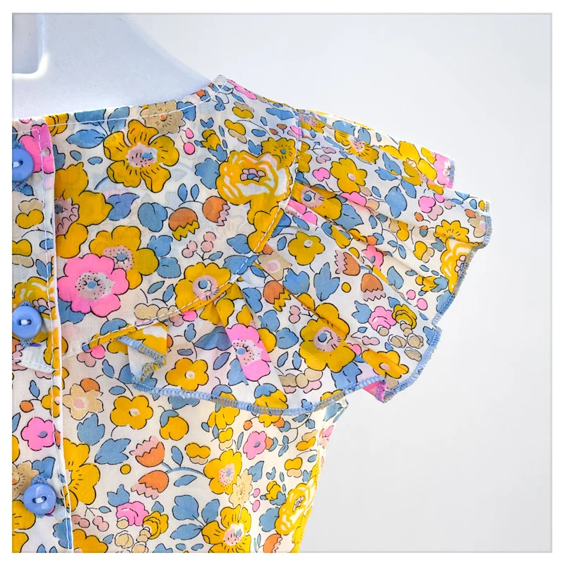 Robe Clarisse Liberty Betsy ohlala et gaze bleu océan pailletée – Image 4