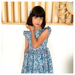 Robe Adèle Liberty Poppy & Daisy Santorin