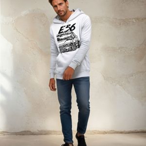 Sweat vintage à capuche avec imprimé voiture allemande