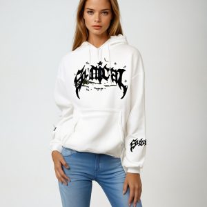 Sweat zippé original avec graffiti rétro