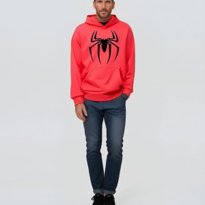 Sweat spiderman rouge à motif d’araignée