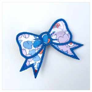 Barrette nœud brodé Betsy piscine