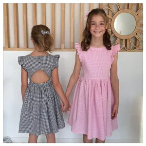 Robe Adèle vichy rose