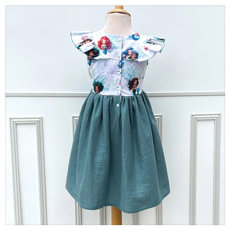 Robe Clarisse Sirène et gaze océan pailletée – Image 4