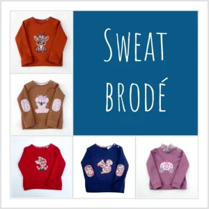 Sweat léger broderie Liberty Classique