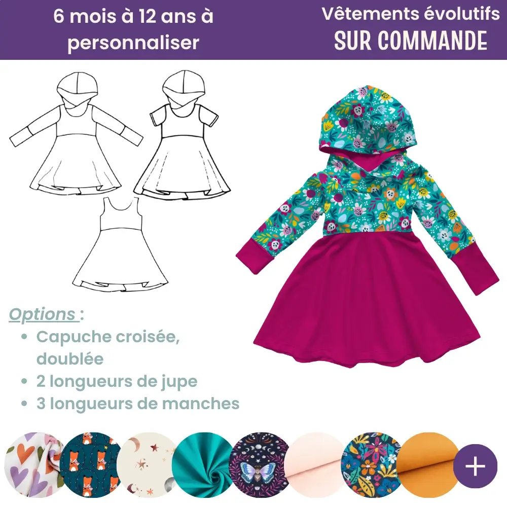 Robe qui tourne évolutive à personnaliser