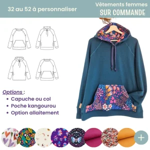 Sweat casual femme à personnaliser – compatible maternité