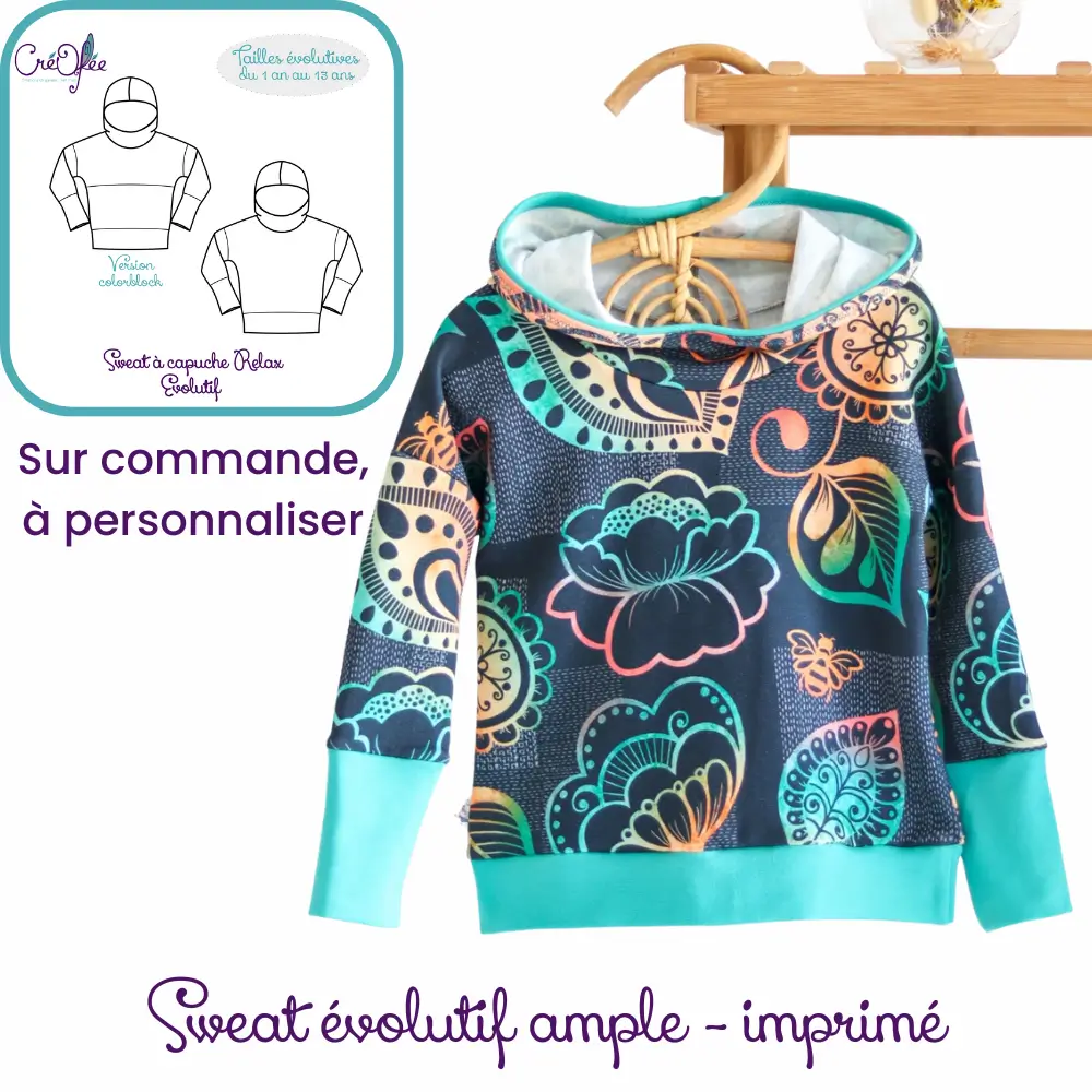 Sweat évolutif ample à personnaliser
