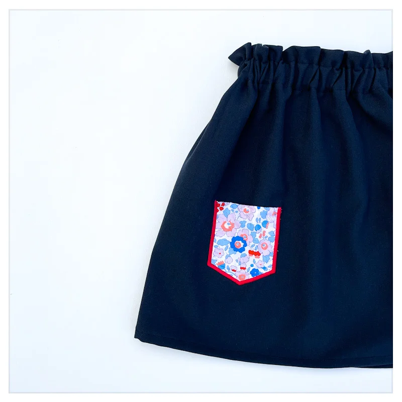 Jupe Louisette gabardine de viscose et Liberty Betsy piscine – Image 5