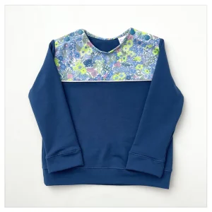 Sweat léger bleu océan et Liberty Margaret Annie fluo givré