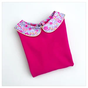 Sweat molletonné fushia et Liberty USA Betsy berry giggle