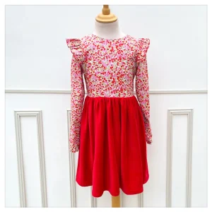 Robe Wiltshire stars et velours rouge
