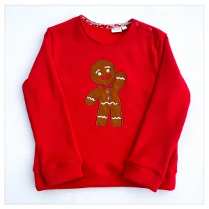 Sweat molletonné et liberty wiltshire stars broderie P’tit biscuit