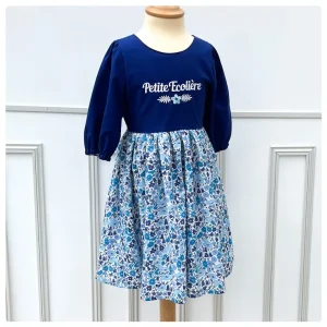 Robe Romy liberty Poppy santorin broderie “Petite écolière”
