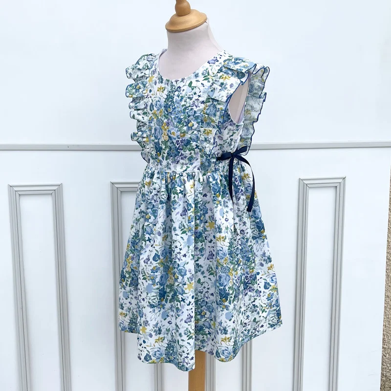 Robe Serena Liberty Bridgerton Bouquet Parade ultramarine – Image 4
