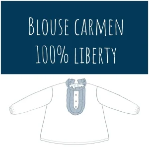 Blouse Carmen 100% liberty USA/Japonais/UK