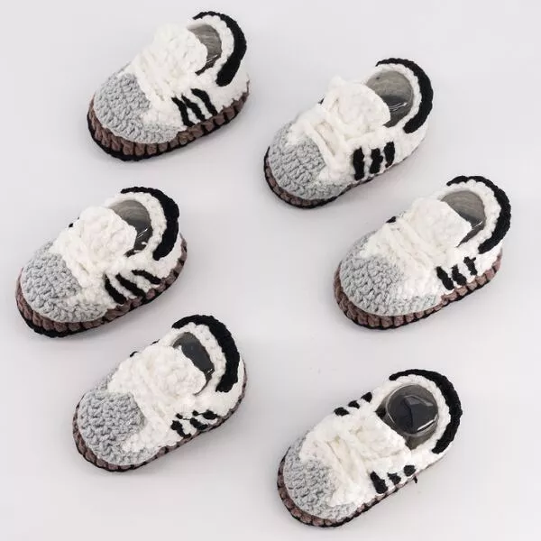 Chaussons bébé baskets en crochet | Samba – Baby sneakers – Image 4
