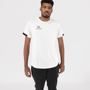 T-shirt TEAM – Blanc/noir – Adulte