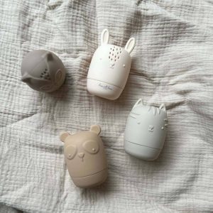 Jouets de bain bébé silicone | Beige – Léo et Léa