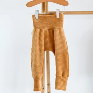 Sarouel évolutif velours camel 3-12 mois