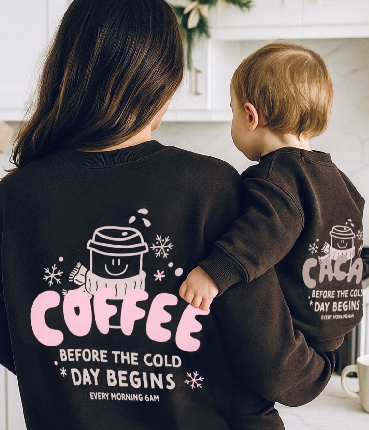 Sweat oversize adulte hiver | Cacao – Image 3