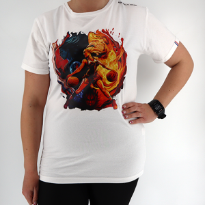 T-shirt she’s on fire – Blanc – Adulte/enfant