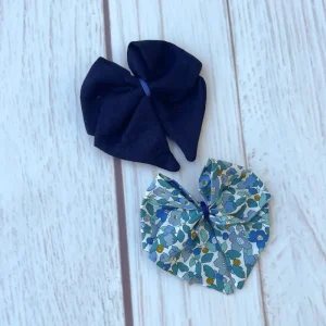 Duo de barrettes gaze pailletée et liberty (numéro8)