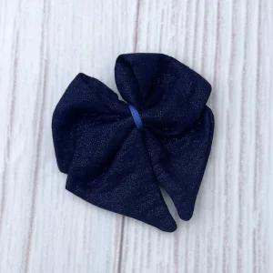 Barrette Mina gaze pailletée bleu nuit