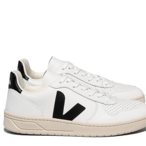 VEJA – V-10 Leather Extrawhite, White / Black